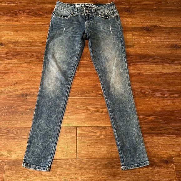 Harley-Davidson Denim - Harley Davidson Vintage low rise Jewel Embellished jeans